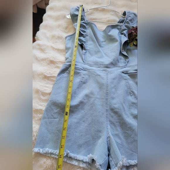 Fashion Nova Blue Ruffled Jumpsuit - Picture 9 of 10